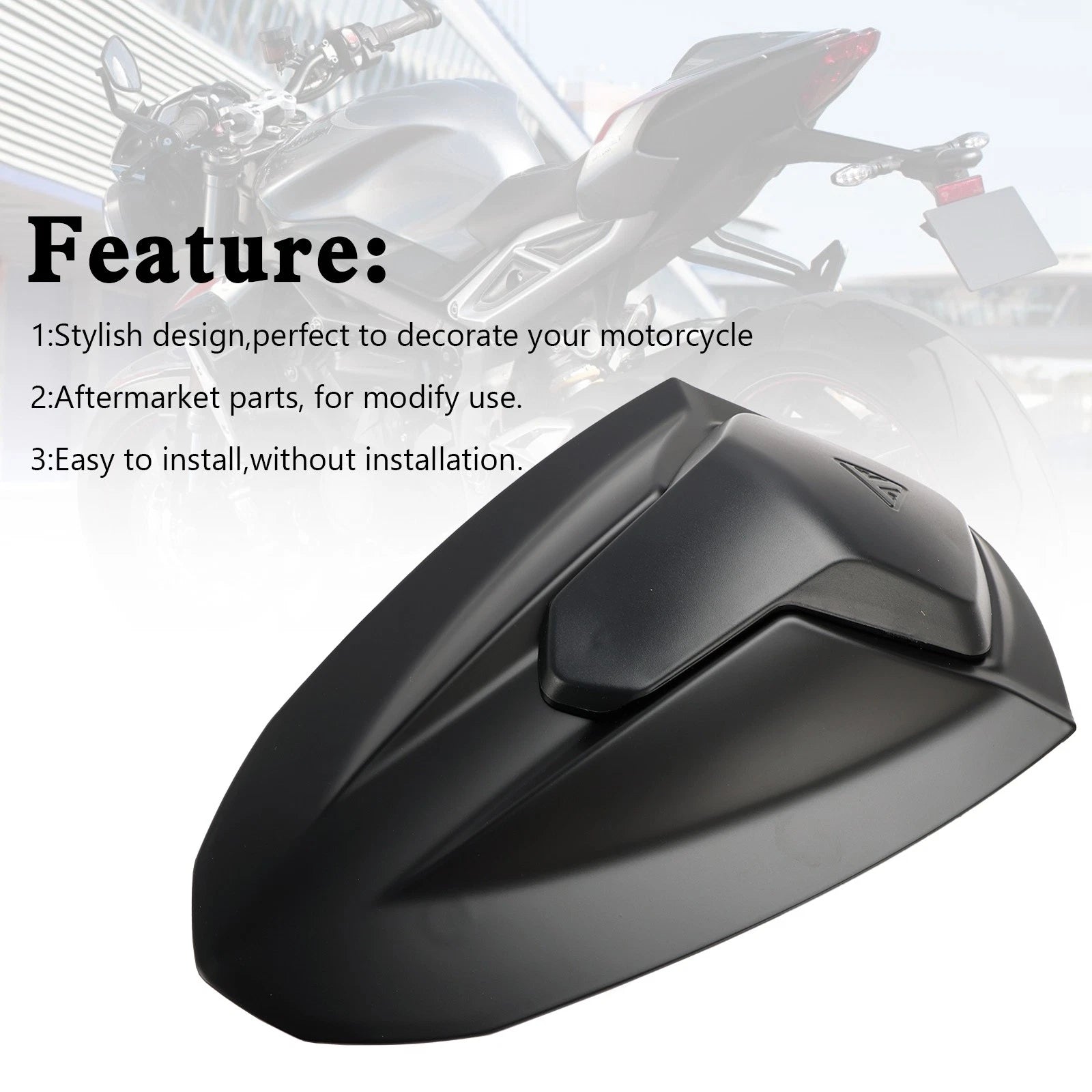 Rear Tail Seat Fairing Cowl Cover for Street Triple RS 765 (2020–2024) Matt Black