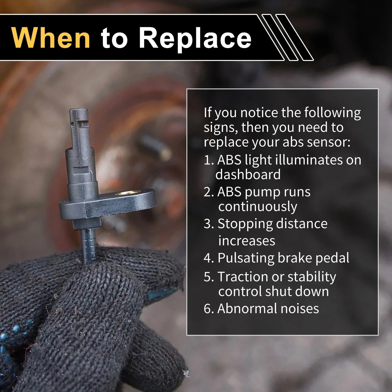 ABS Wheel Speed Sensor for Lexus ES 350 (2010-2013) 1 x Right Rear Sensor