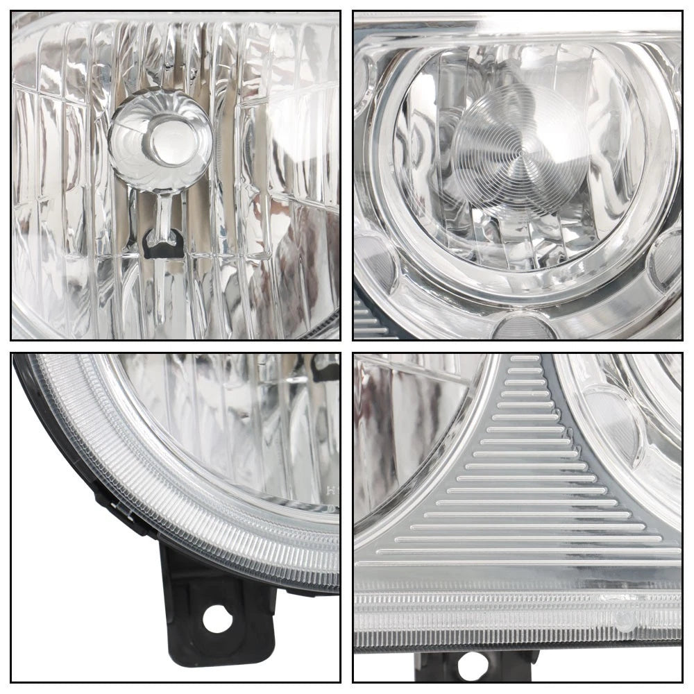 Set of 2 Clear Headlamps for Dodge Challenger (2008-2014)