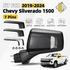 Side Mirror for Chevy Silverado 1500 (2019–2024) W/Blind Spot, Heated, 7 Pins