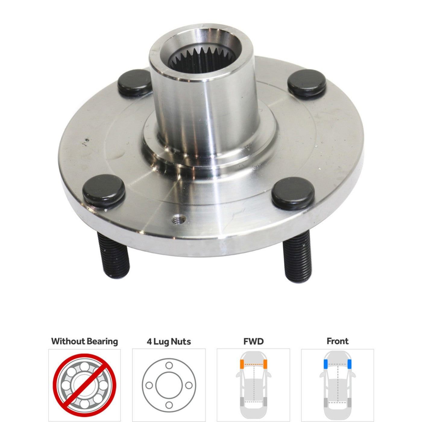 Wheel Hub for Hyundai Sonata (2002–2005) Front Driver/Passenger Side