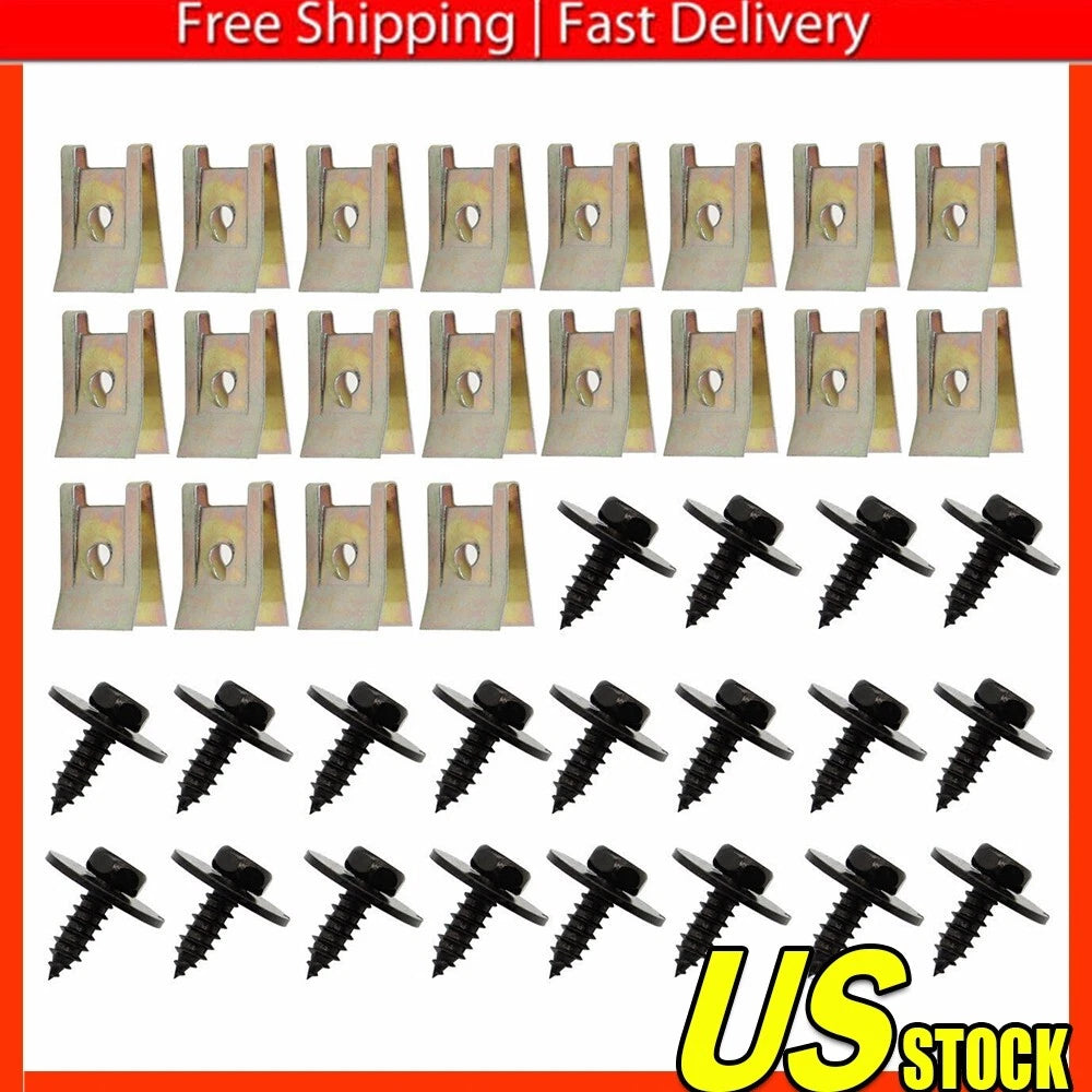 Set of 40 Engine Under Cover Splash Shield Bolts for Universal Fit