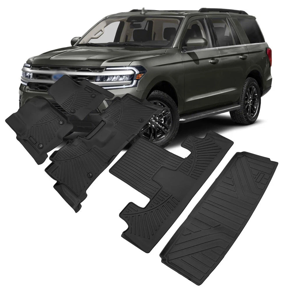 Set of 4 TPE All Weather Floor Mats for Ford Expedition (2018–2024)