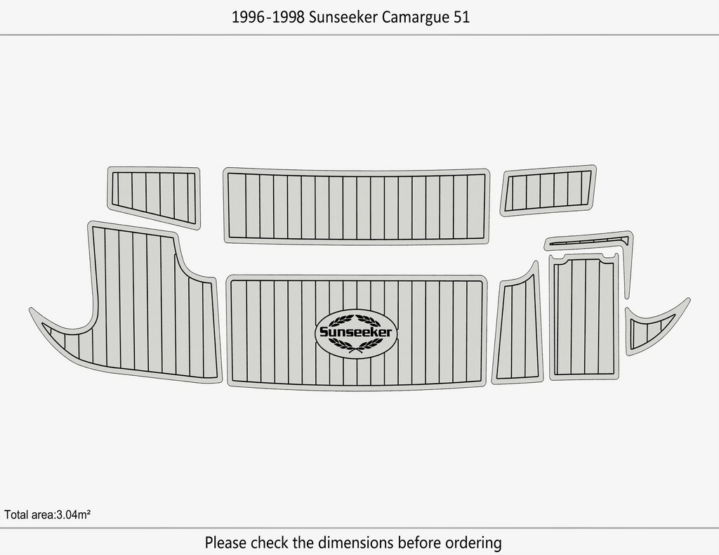 EVA Foam Pads for Sunseeker Camargue 51 (1996) Swim Platform Cockpit Mat