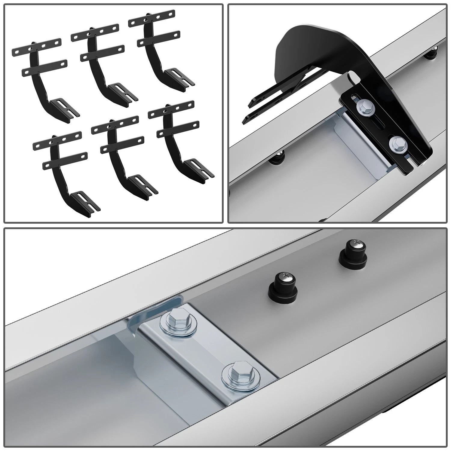 Set of 2 Steel Flat Step Bar Running Boards for Ram 1500 Crew Cab (2019–2023)