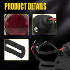 Red LED Running DRL Rear Brake Stop Tail Light for Universal Motorcycle
