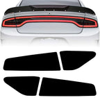 Smoked Rear Tail Light Overlays Vinyl Tint Sticker for 2015+ Dodge Charger