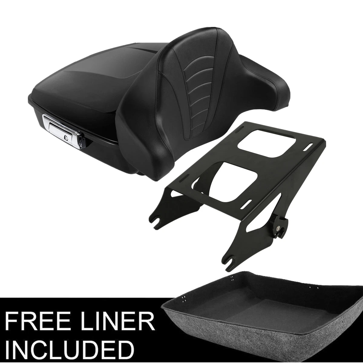 Chopped Trunk Backrest Mount Rack for Harley Street Glide (2014–2025)