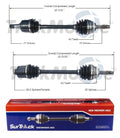 Set of 2 Front CV Axle Shafts for Mitsubishi Dodge Chrysler (FWD)