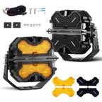 LED Driving Light Pods 7" Spot Beam RGB for Off Road Vehicles (IP68)