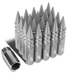 20Pcs J2 7075 Forged Aluminum M12x1.5 Spiky Cap Lug Nuts for Universal Fit