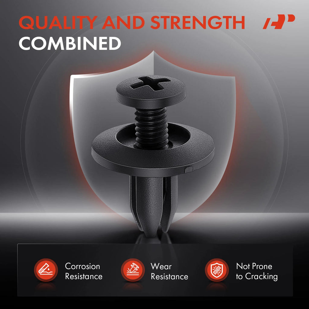 50Pcs 6mm Nylon Bumper Retainer Clips for Honda