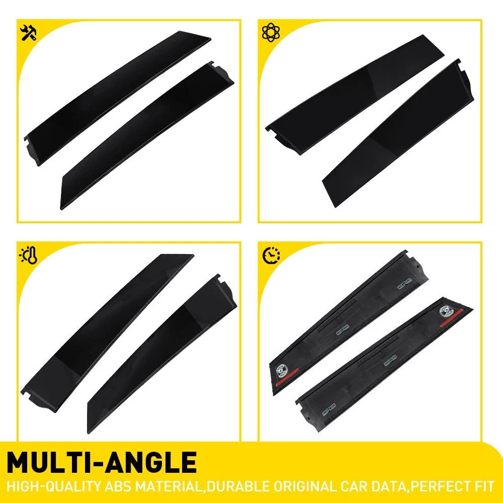 Set of 4 Door Applique Trim for Cadillac Escalade ESV (1/2/6X) Black