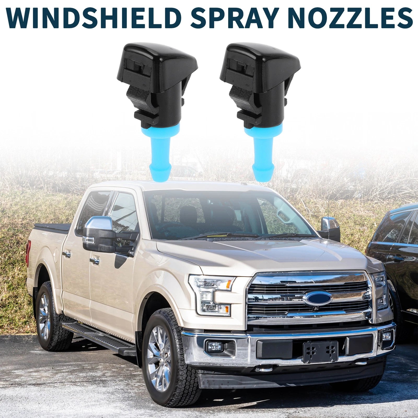 2Pcs Front Windshield Washer Nozzles No.4805742AB for Dodge Durango (2004–2009)