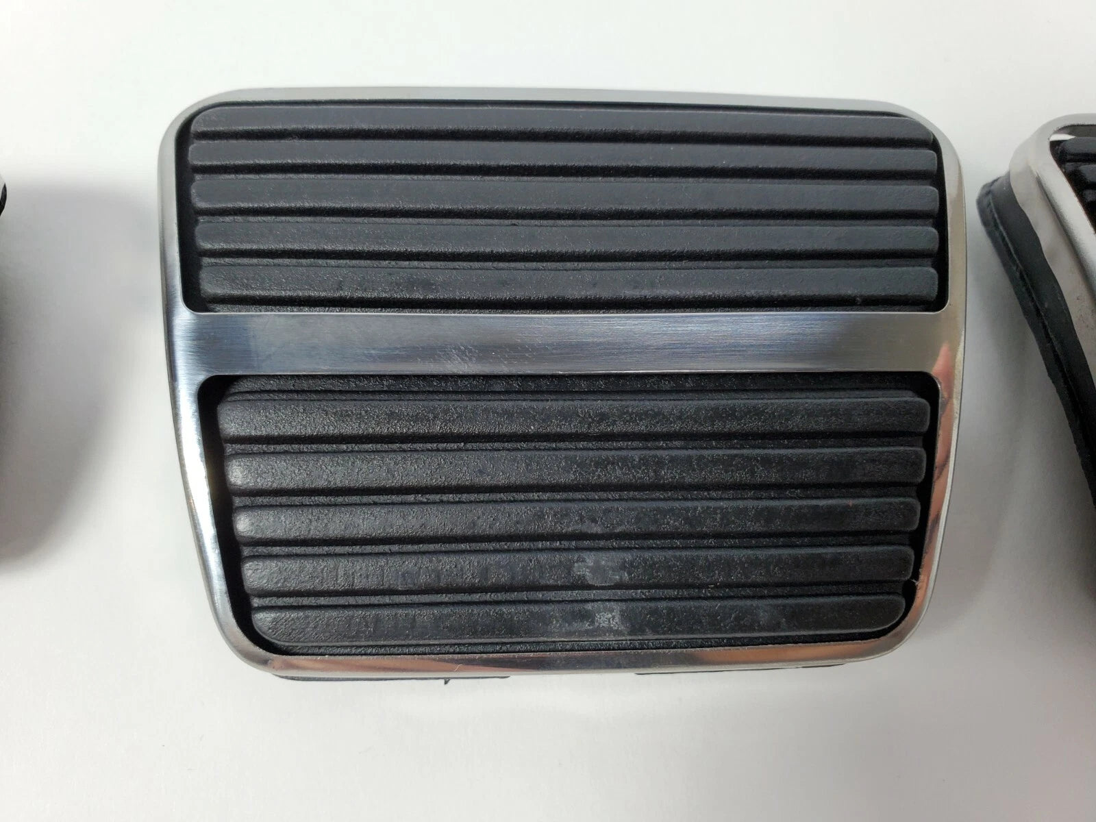 Brake Clutch Gas Pedal Pad Kit with Chrome Trim for 1967-1968 Camaro Firebird