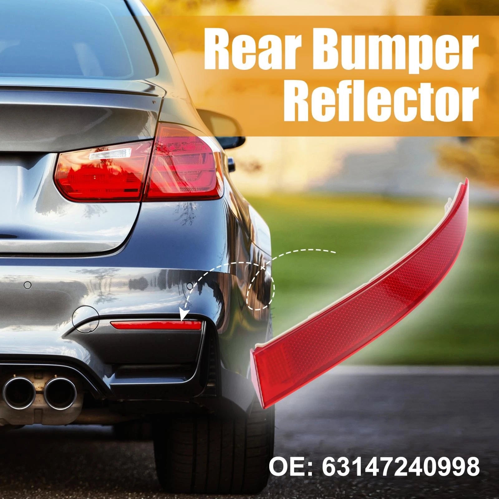 Rear Bumper Reflector Strip Cover Right Side 63147240998 for BMW X5 (2011–2013)