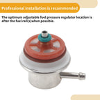 Fuel Pressure Regulator for Chevrolet Blazer (2005) No. 19210686, Metal 20-70 Psi