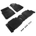 Set of 2 Black TPE Floor Mats for Toyota Tundra Double Cab CrewMax (2007–2011)