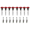 Set of 8 Ignition Coils & NGK V-Power Spark Plugs for Audi Volkswagen (4.2L)