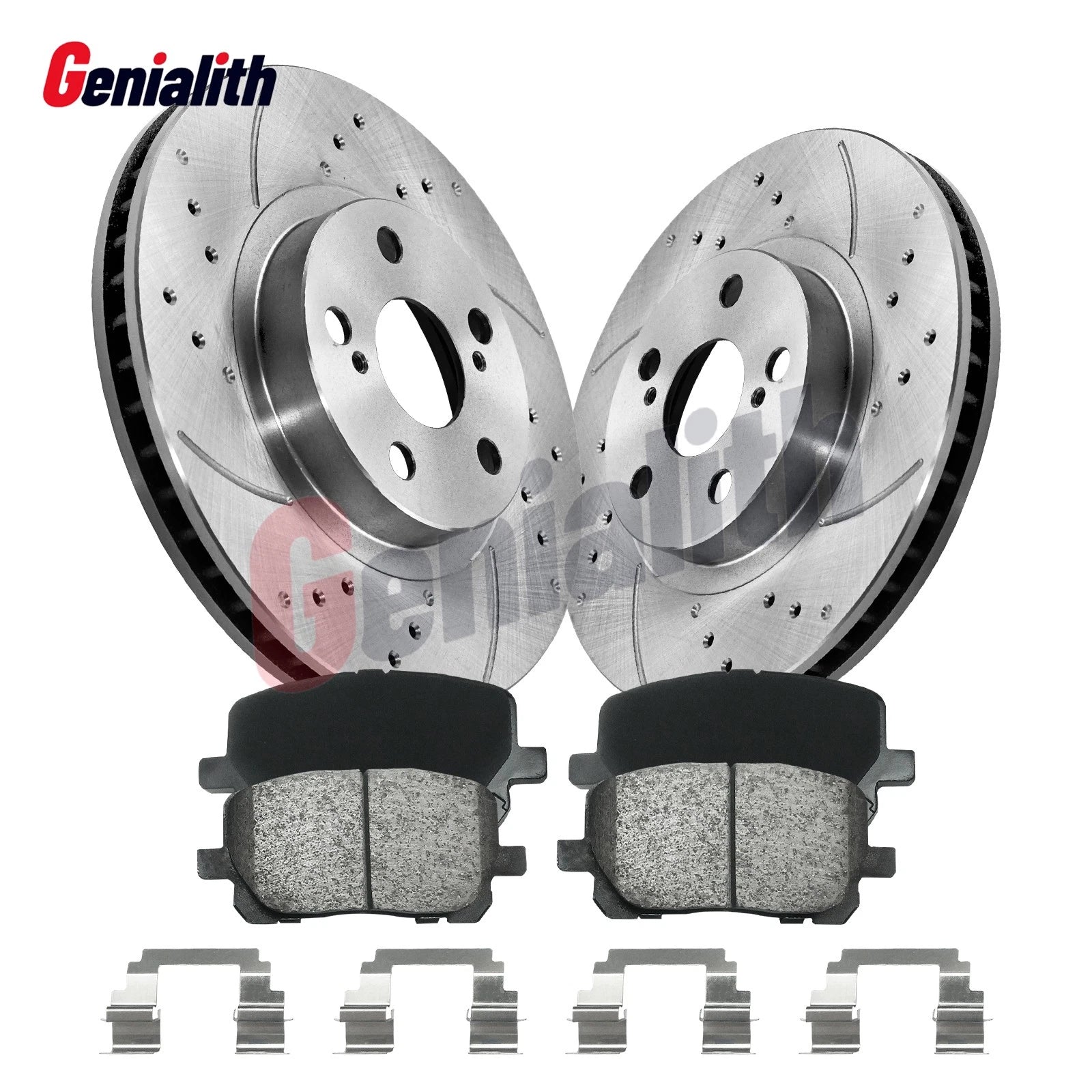 Front Drilled Rotors & Ceramic Pads for Toyota Corolla Matrix (2003–2008)