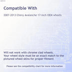 Wheel Skins Chrome 17 Inch Replacement for 2007–2013 Chevy Avalanche