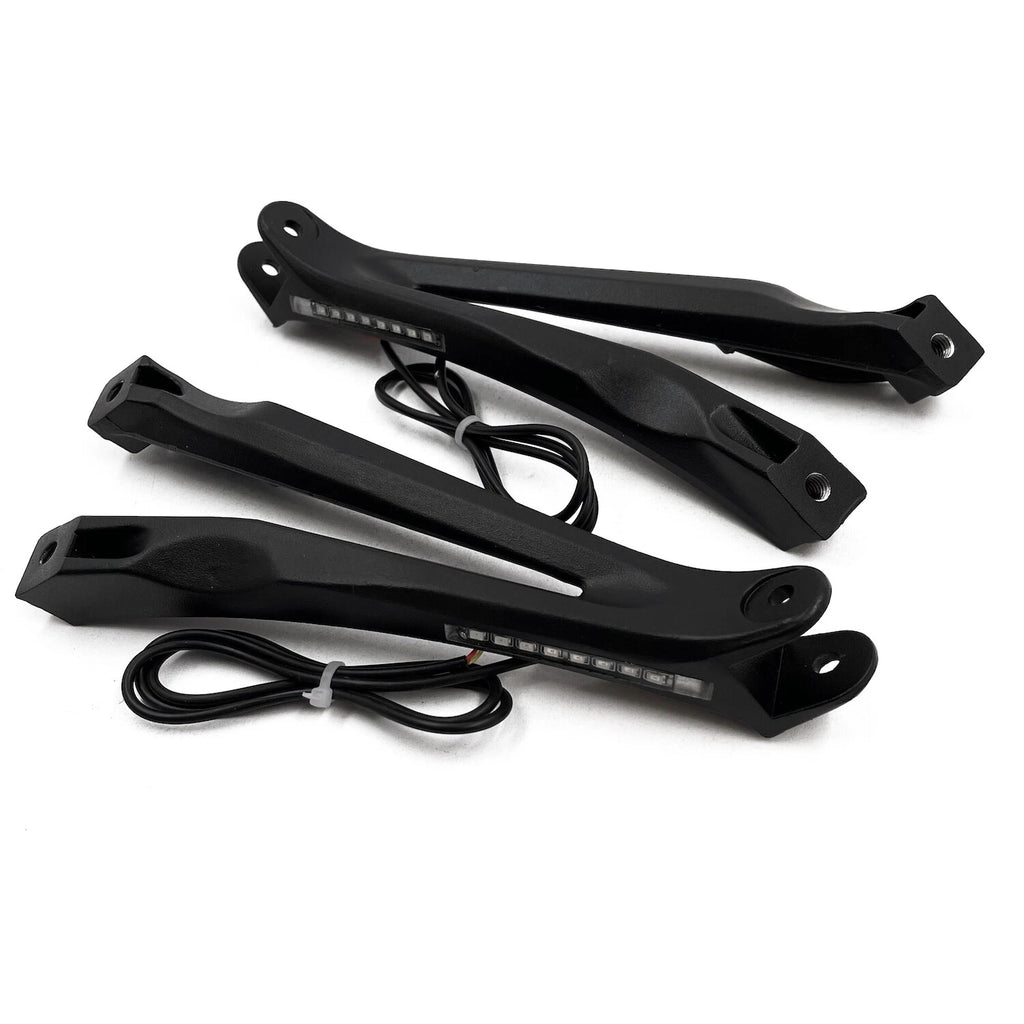 Black Rear Passenger Footpeg Footrest w/ LED Signal for Yamaha YZF R1 (2004–2008)