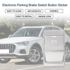 Electronic Parking Brake Switch Button Sticker for Audi Q3 (2019–2020) Silver Tone