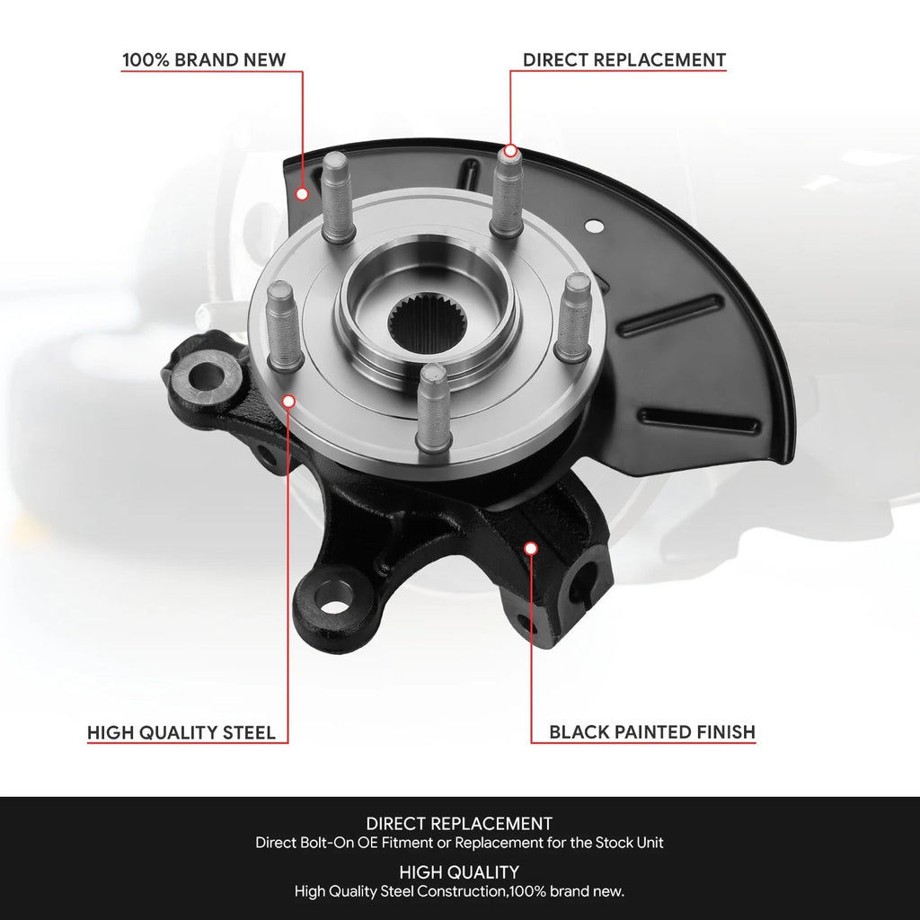 Front Driver Side Loaded Wheel Bearing Knuckle for Escape Tribute Mariner (2001–2012)