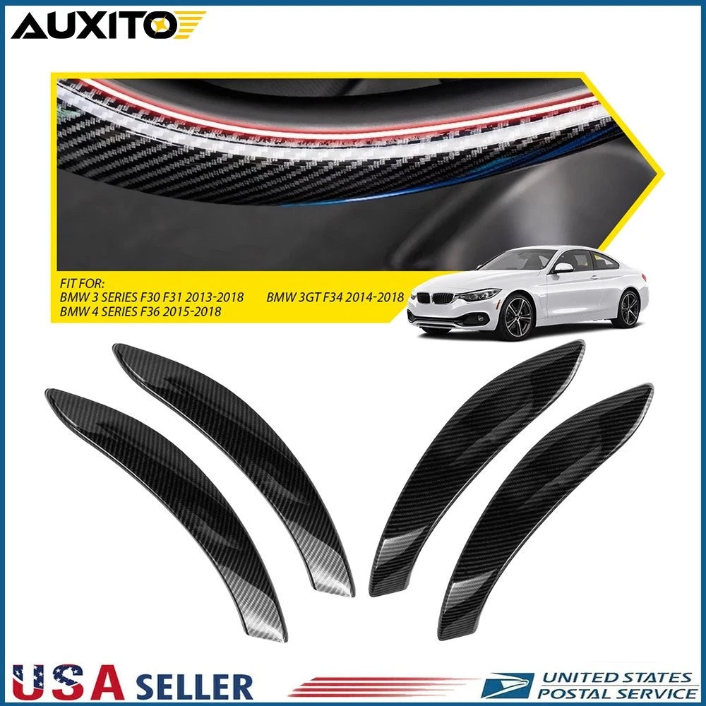 Set of 4 Carbon Fiber Interior Handle Covers for BMW 3 Series F30 F31 F34 (2013–2018)