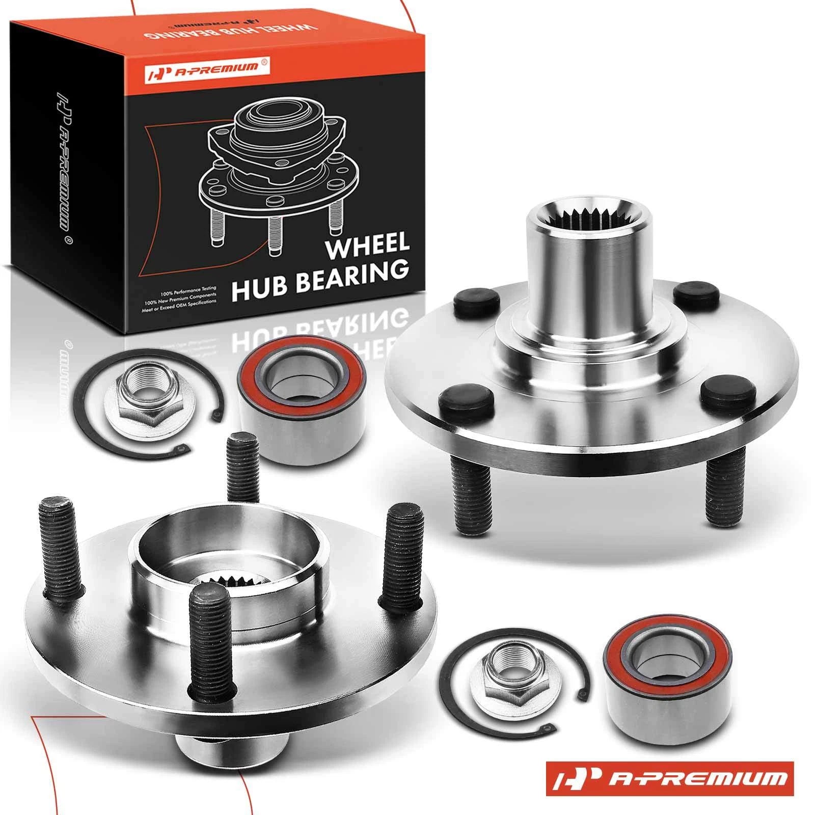 2X Front Wheel Hub & Bearing Assembly for Ford Focus (2000–2011)