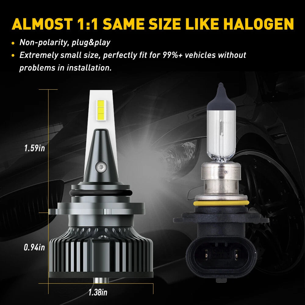 AUXITO LED Headlight Bulbs for 9006 HB4 (6500K, 16000LM)