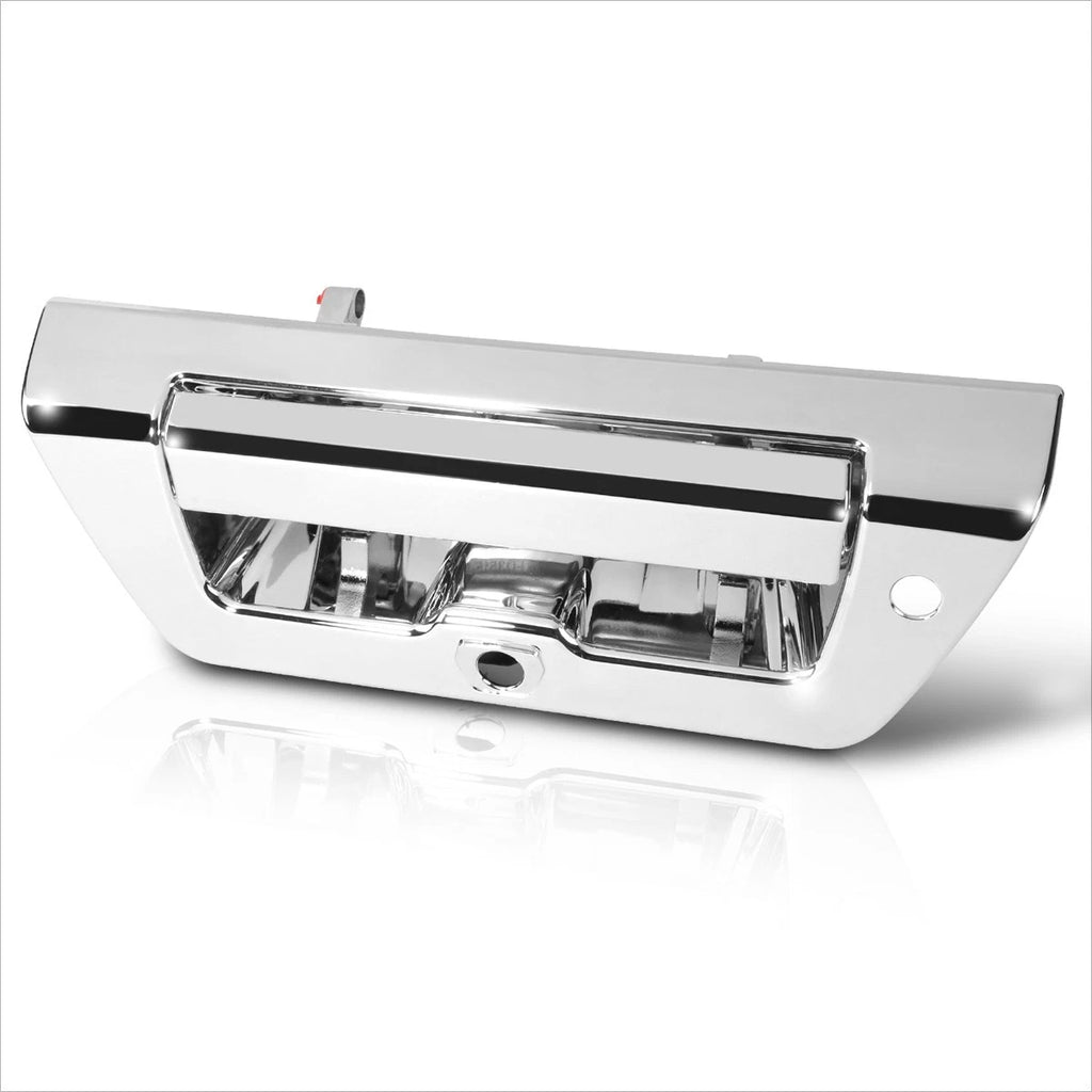 Chrome Rear Door Gate Handle for Ford F150 (2015–2020) w/Key, Camera, LED Hole