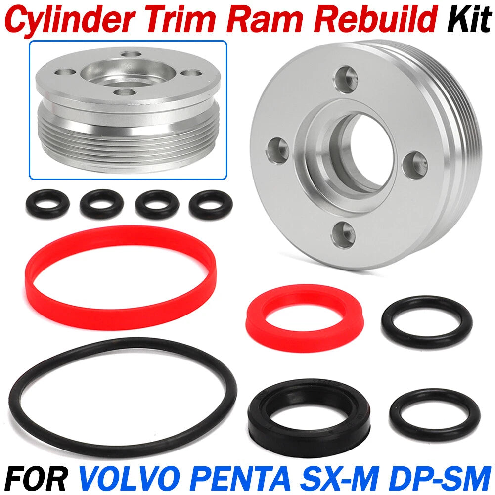 Cylinder Trim Ram Rebuild Kit for Volvo Penta SX-M DP-SM (3857470, 3857471, 3854247)