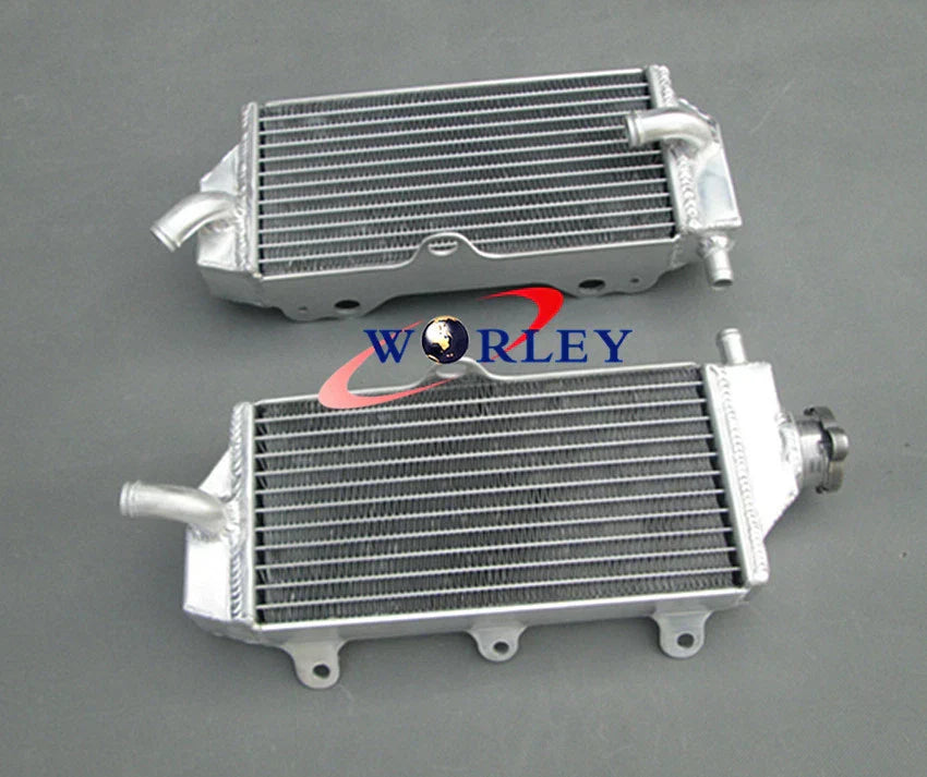 Aluminum Radiator & Blue Hose for Kawasaki KX125 KX 125 (2003-2008)