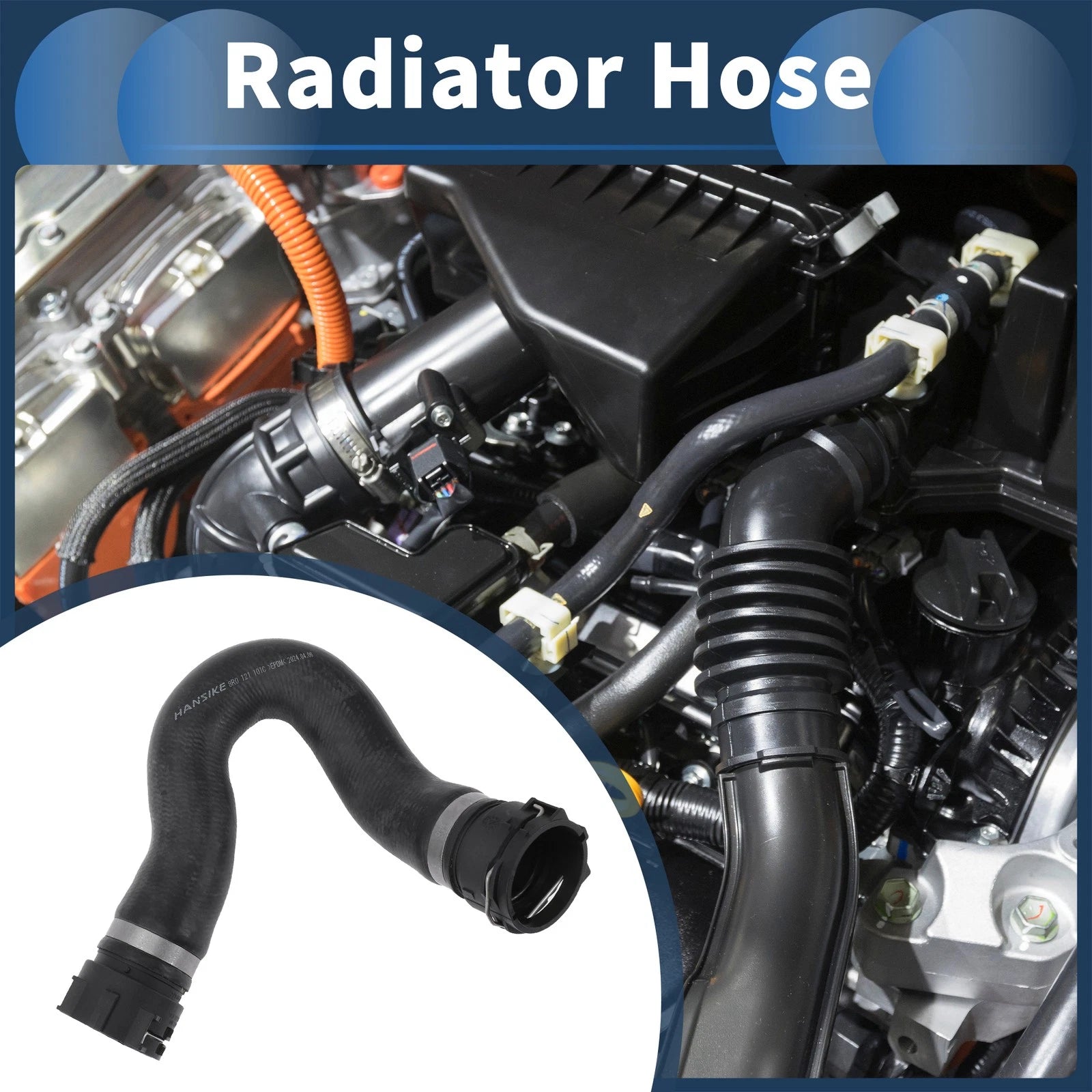 Radiator Hose for Audi Q5 3.0L (2013–2017) No. 8R0121101C Black 1 Pc