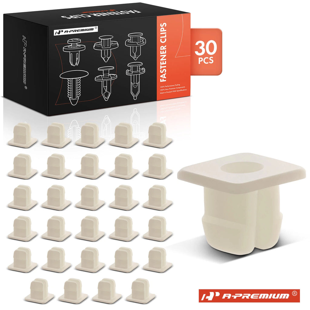 30Pcs 6mm Square Nylon Screw Grommet Clips for Honda