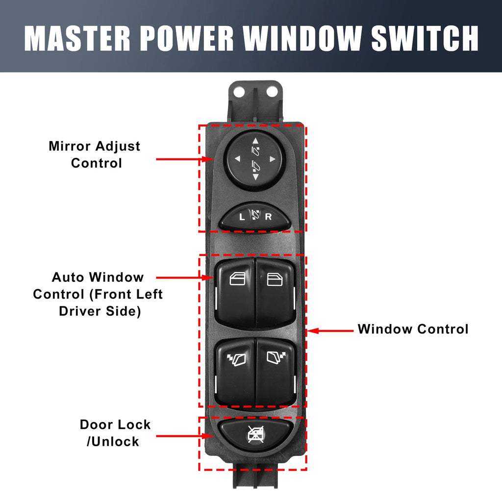 Power Window Switch for Mercedes Viano Vito (2003–2010) A6395451313