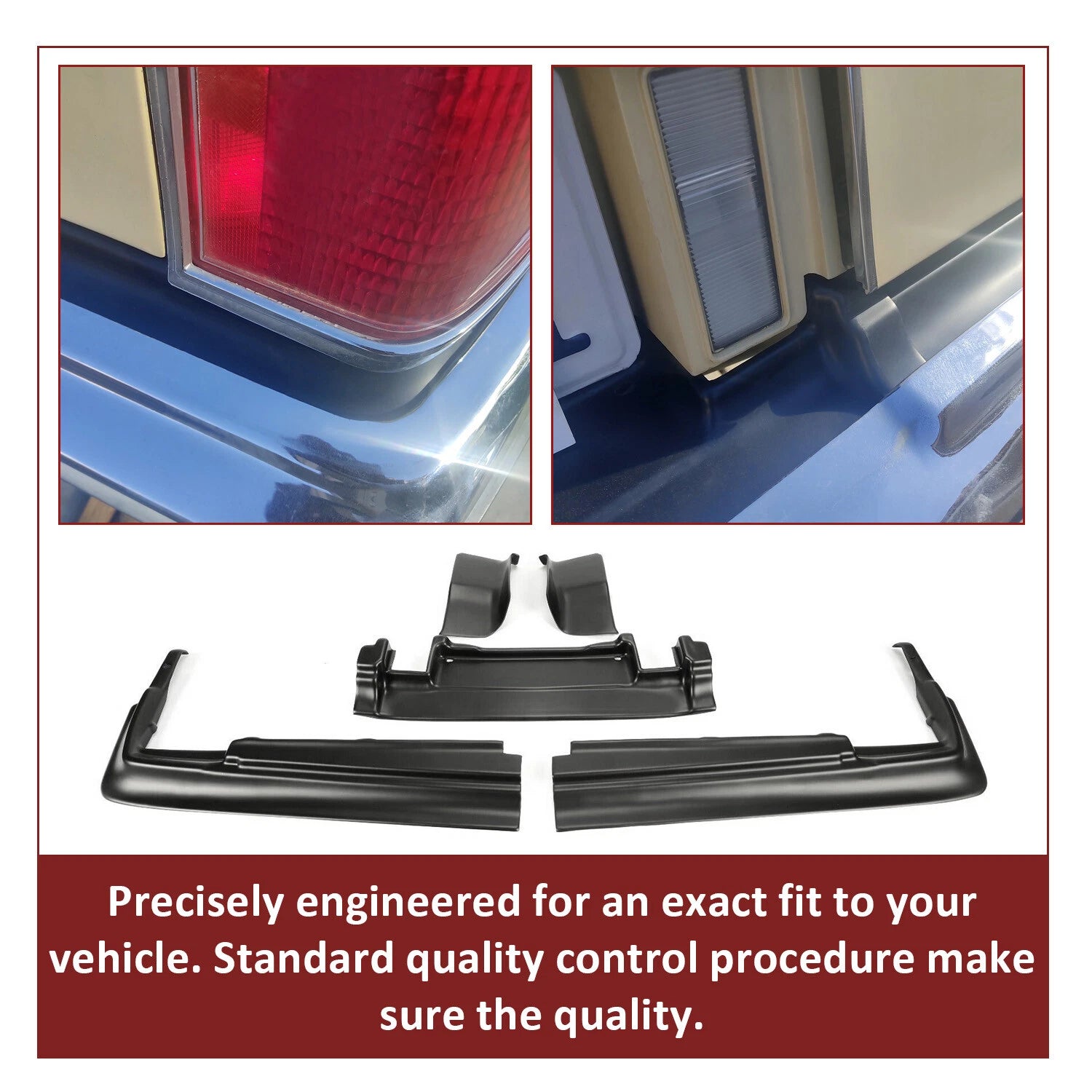 Set of 5 Rear Bumper Fillers for Cadillac Seville (1976–1979)