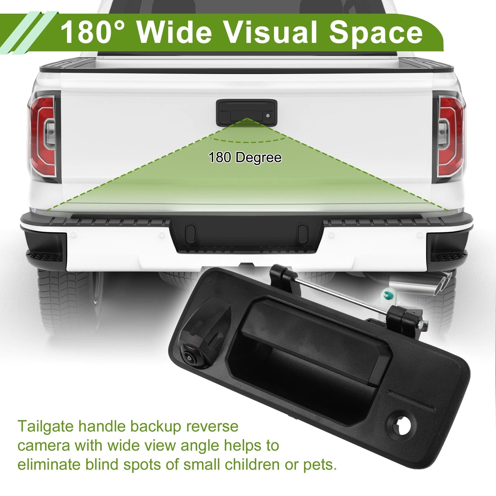 Tailgate Handle with Backup Rear View Camera No. 690900C090 for Toyota Tacoma (2016–2022)