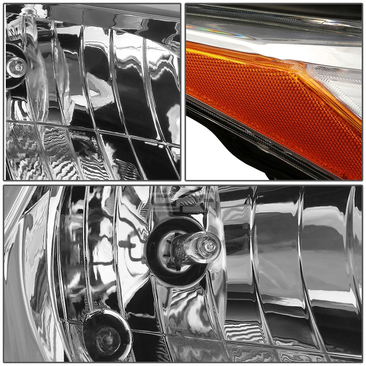 Chrome Housing Amber Corner Projector Headlight for Toyota Highlander (2014–2016)
