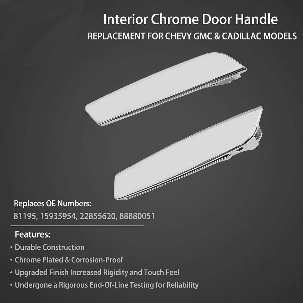 Set of 2 Interior Door Pull Handles for Chevy Tahoe/Suburban GMC Yukon (2007–2014)