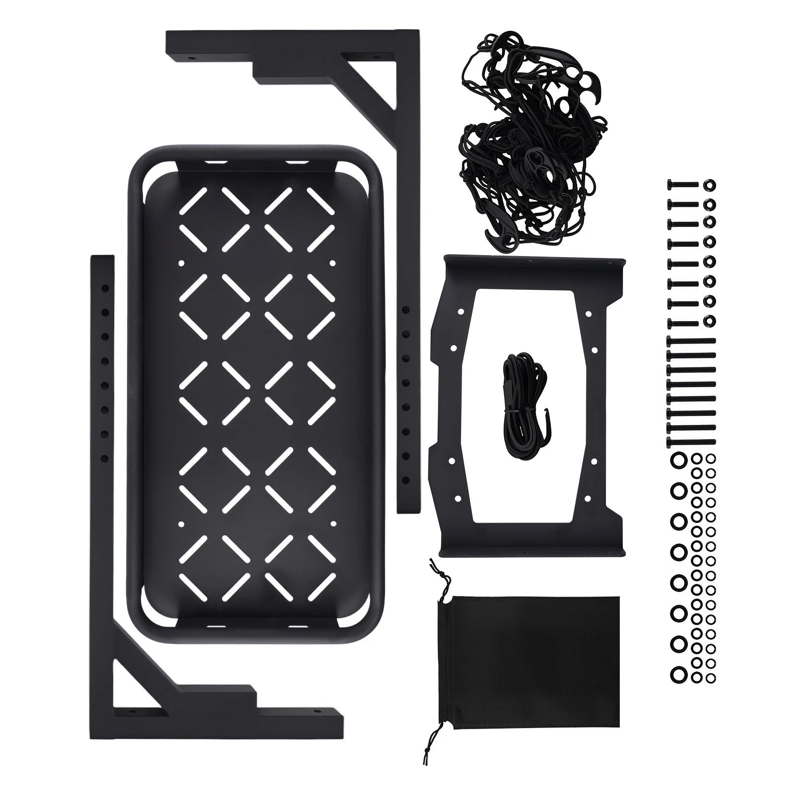 Black Steel Tire Cargo Rack for Jeep Wrangler JL (2018–2025)