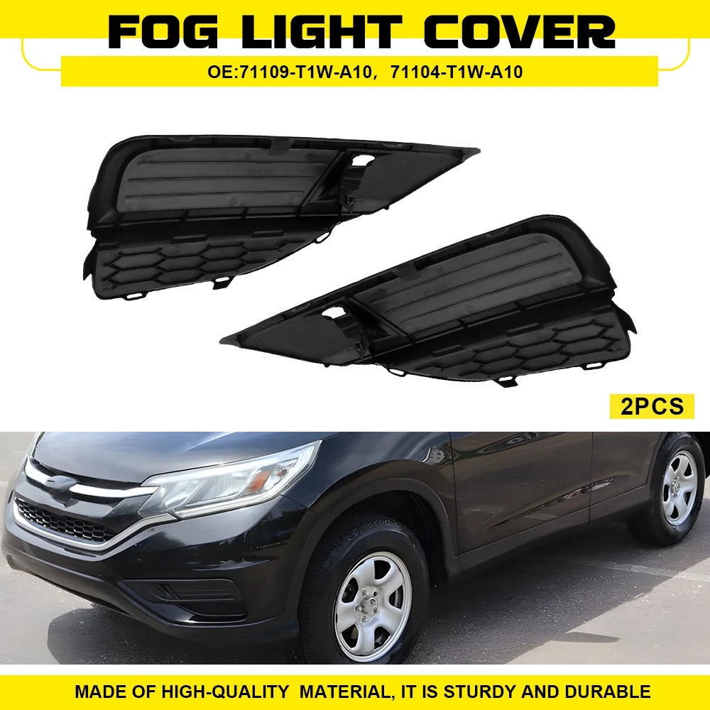 2X Front Bumper Fog Light Trim Grille for Honda CR-V (2015–2016)