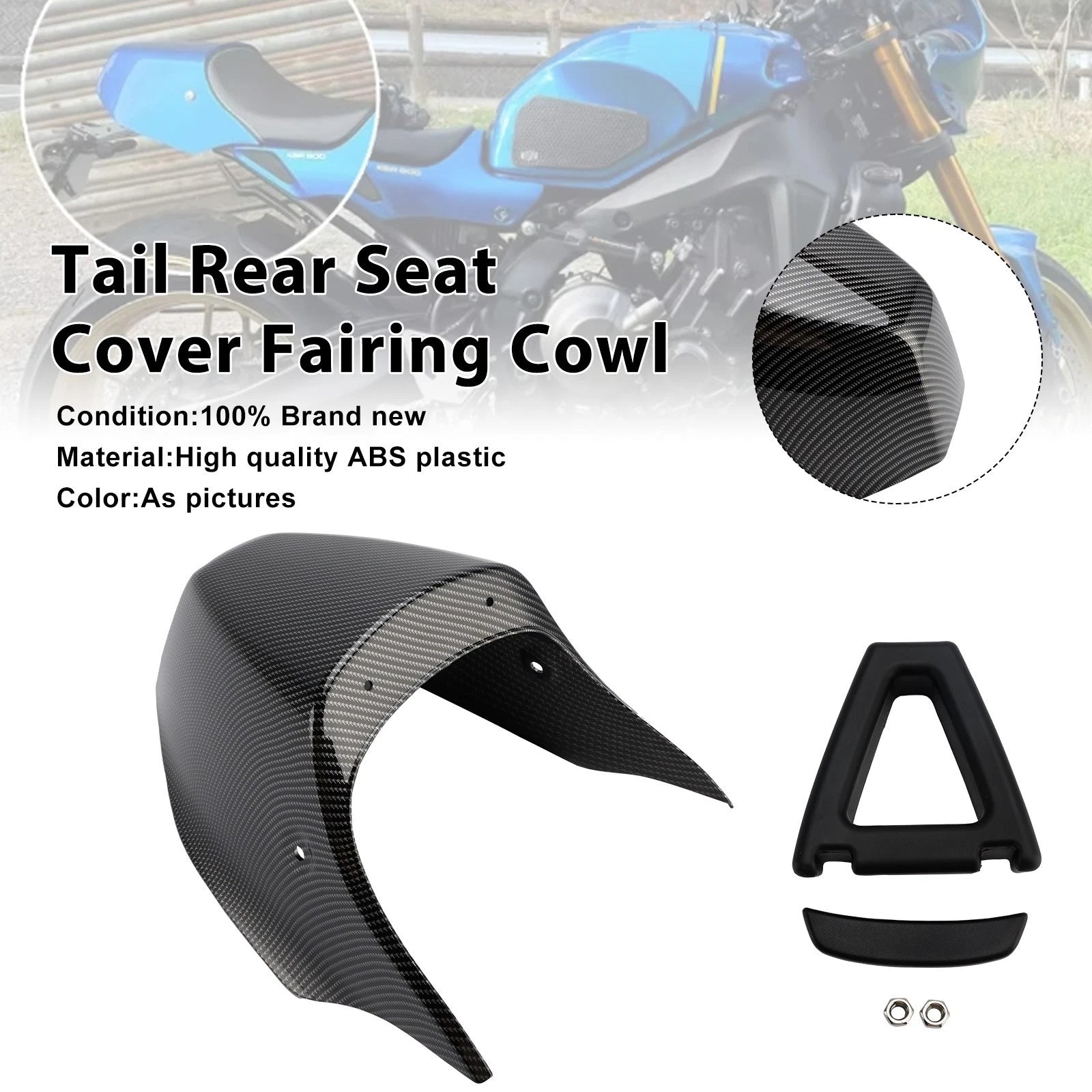 Rear Tail Pillion Seat Fairing Cover for Yamaha XSR900 (2022–2025) Carbon