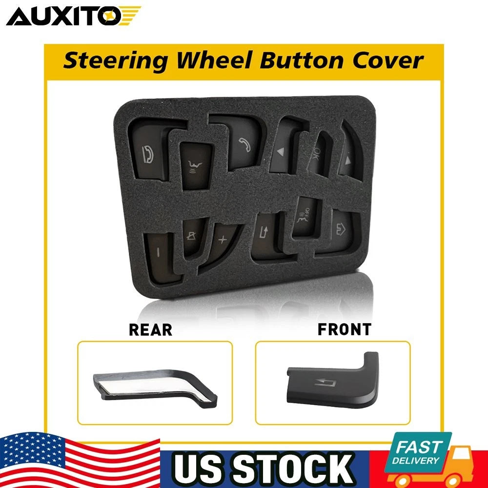 Steering Wheel Button Silver Trim Cover for Mercedes Benz GLC Class (2015–2018)