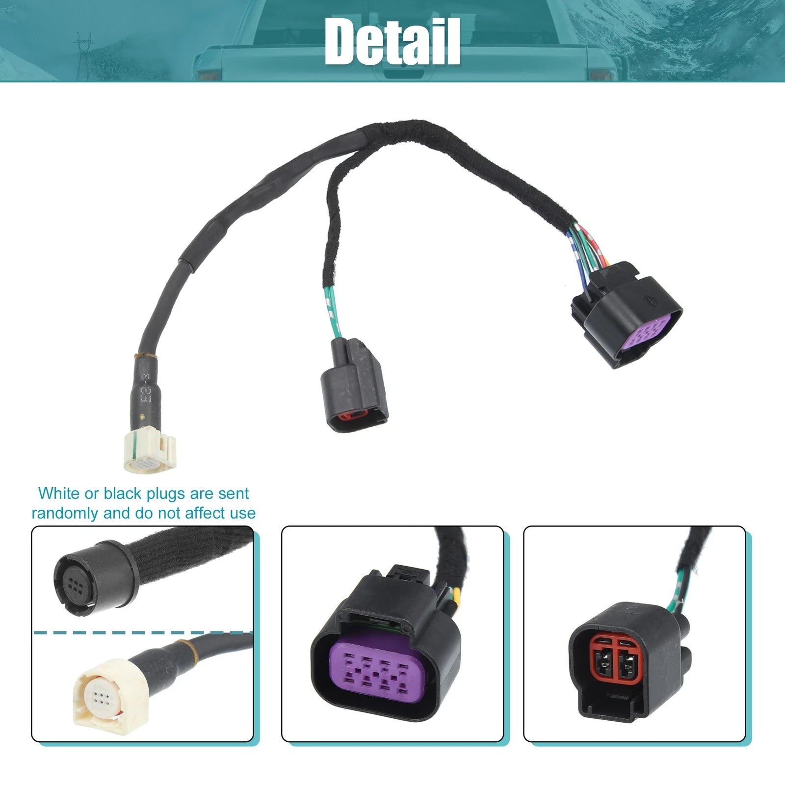 Car Camera Wiring Harness 68189124AC for Dodge Ram 1500 2500 3500 (2013–2017)
