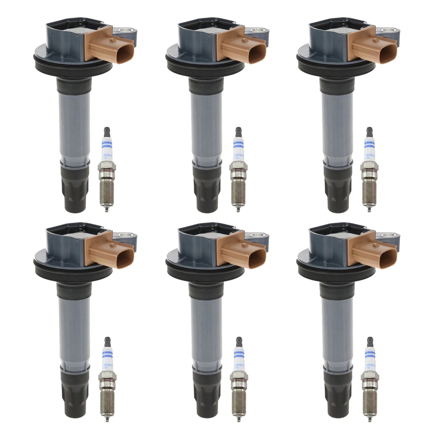 Set of 6 Ignition Coils & Spark Plugs for Ford Expedition F-150 (2015–2020)