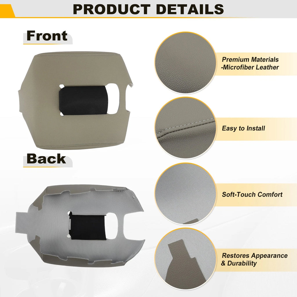 Center Console Armrest Cover for Chevy Silverado/Sierra (2014–2018) Dune Tan