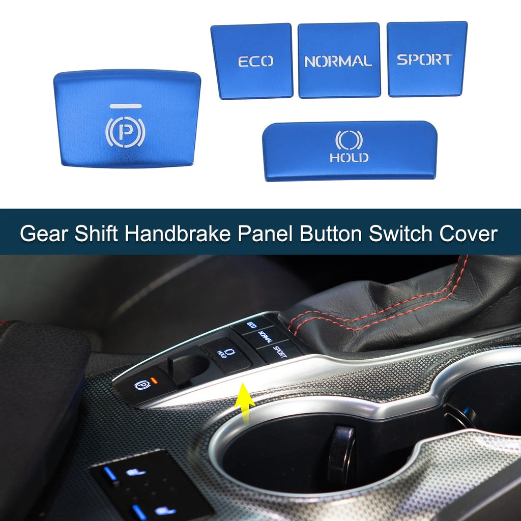 Set of 1 Gear Shift Handbrake Panel Button Switch Cover for Toyota Camry (2018–2022) Blue
