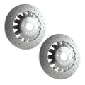 2X Front Drilled 370mm Disc Brake Rotors for Audi RS3 (2017–2022)